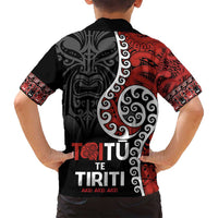 Honour The Treaty New Zealand Family Matching Summer Maxi Dress and Hawaiian Shirt Toitu Te Tiriti Ake!Ake!Ake! LT9 - Polynesian Pride