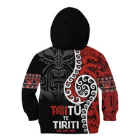 Honour The Treaty New Zealand Kid Hoodie Toitu Te Tiriti Ake!Ake!Ake!