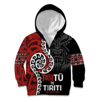 Honour The Treaty New Zealand Kid Hoodie Toitu Te Tiriti Ake!Ake!Ake!