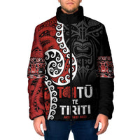 Honour The Treaty New Zealand Padded Jacket Toitu Te Tiriti Ake Ake Ake LT9 Men Red - Polynesian Pride