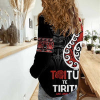 Honour The Treaty New Zealand Women Casual Shirt Toitu Te Tiriti Ake!Ake!Ake! LT9 - Polynesian Pride