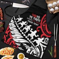 Honour The Treaty New Zealand Personalised Apron Toitu Te Tiriti Half Fern Haka Dance - Polynesian Pride