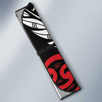 Honour The Treaty New Zealand Personalised Auto Sun Shade Toitu Te Tiriti Half Fern Haka Dance - Polynesian Pride