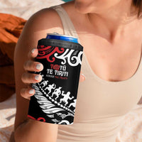 Honour The Treaty New Zealand Personalised 4 in 1 Can Cooler Tumbler Toitu Te Tiriti Half Fern with Haka dance