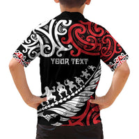 Honour The Treaty New Zealand Personalised Family Matching Summer Maxi Dress and Hawaiian Shirt Toitu Te Tiriti Half Fern with Haka dance LT9 - Polynesian Pride