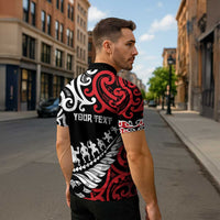 Honour The Treaty New Zealand Personalised Zipper Polo Shirt Toitu Te Tiriti Half Fern Haka Dance - Polynesian Pride