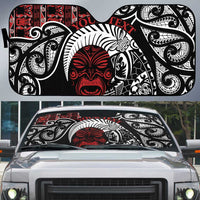 Honour The Treaty New Zealand Personalised Auto Sun Shade Toitu Te Tiriti Indigenous Maori Face - Polynesian Pride
