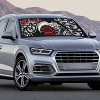 Honour The Treaty New Zealand Personalised Auto Sun Shade Toitu Te Tiriti Indigenous Maori Face - Polynesian Pride