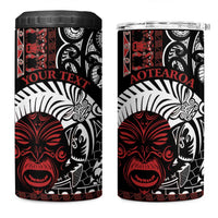 Honour The Treaty New Zealand Personalised 4 in 1 Can Cooler Tumbler Toitu Te Tiriti Indigenous Maori Face