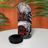 Honour The Treaty New Zealand Personalised 4 in 1 Can Cooler Tumbler Toitu Te Tiriti Indigenous Maori Face