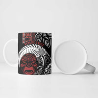 Honour The Treaty New Zealand Personalised Ceramic Mug Toitu Te Tiriti Indigenous Maori Face - Polynesian Pride