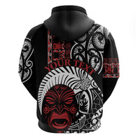 Honour The Treaty New Zealand Personalised Hoodie Toitu Te Tiriti Indigenous Maori Face
