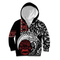 Honour The Treaty New Zealand Personalised Kid Hoodie Toitu Te Tiriti Indigenous Maori Face