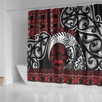 Honour The Treaty New Zealand Personalised Shower Curtain Toitu Te Tiriti Indigenous Maori Face LT9 - Polynesian Pride