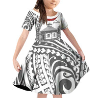 Samoa Mau Movement House Personalised Family Matching Off Shoulder Short Dress and Hawaiian Shirt Fa'a Samoa The Samoan Way