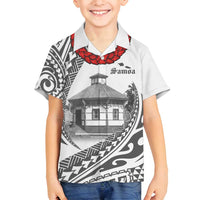 Samoa Mau Movement House Personalised Family Matching Off Shoulder Short Dress and Hawaiian Shirt Fa'a Samoa The Samoan Way