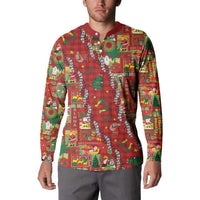 Mele Kalikimaka Pakalana Pikake Lei Button Sweatshirt Hawaiian Rodeo Paniolo Omaomao Palaka - Polynesian Pride