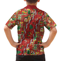 Mele Kalikimaka Pakalana Pikake Lei Family Matching Long Sleeve Bodycon Dress and Hawaiian Shirt Hawaiian Rodeo Paniolo Omaomao Palaka LT9 - Polynesian Pride