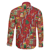 Mele Kalikimaka Pakalana Pikake Lei Family Matching Short Sleeve Bodycon Dress and Hawaiian Shirt Hawaiian Rodeo Paniolo Omaomao Palaka LT9 - Polynesian Pride