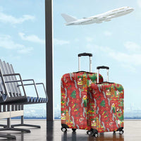 Mele Kalikimaka Pakalana Pikake Lei Luggage Cover Hawaiian Rodeo Paniolo Omaomao Palaka - Polynesian Pride
