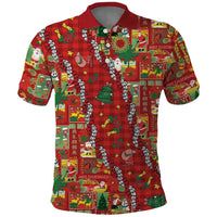 Mele Kalikimaka Pakalana Pikake Lei Polo Shirt Hawaiian Rodeo Paniolo Omaomao Palaka LT9 Green - Polynesian Pride