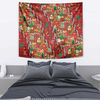 Mele Kalikimaka Pakalana Pikake Lei Tapestry Hawaiian Rodeo Paniolo Omaomao Palaka - Polynesian Pride