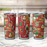 Mele Kalikimaka Pakalana Pikake Lei Tumbler Cup Hawaiian Rodeo Paniolo Omaomao Palaka - Polynesian Pride