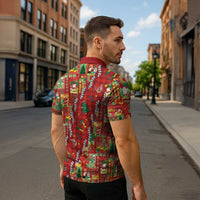 Mele Kalikimaka Pakalana Pikake Lei Zipper Polo Shirt Hawaiian Rodeo Paniolo Omaomao Palaka - Polynesian Pride