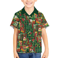 Mele Kalikimaka Pakalana Pikake Lei Family Matching Puletasi and Hawaiian Shirt Hawaiian Rodeo Paniolo Ulaula Palaka LT9 Son's Shirt Red - Polynesian Pride