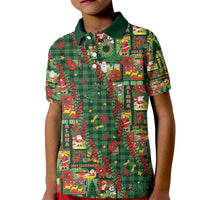 Mele Kalikimaka Pakalana Pikake Lei Kid Polo Shirt Hawaiian Rodeo Paniolo Ulaula Palaka LT9 Kid Red - Polynesian Pride