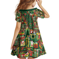Mele Kalikimaka Pakalana Pikake Lei Kid Short Sleeve Dress Hawaiian Rodeo Paniolo Ulaula Palaka - Polynesian Pride