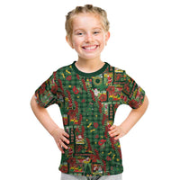 Mele Kalikimaka Pakalana Pikake Lei Kid T Shirt Hawaiian Rodeo Paniolo Ulaula Palaka LT9 Red - Polynesian Pride