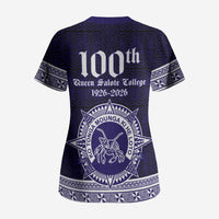 Tonga Queen Salote College 100 years Scrub Top QSC 1926-2026 Tongan Pattern