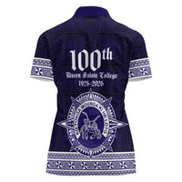 Tonga Queen Salote College 100 years Women Polo Shirt QSC 1926-2026 Tongan Pattern LT9 - Polynesian Pride