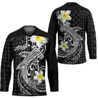 Aloha Hammerhead Shark Hockey Jersey Black Hawaiian Kakau Tribal Tattoo LT9 - Polynesian Pride