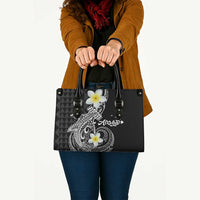 Aloha Hammerhead Shark Leather Bag Black Hawaiian Kakau Tribal Tattoo - Polynesian Pride