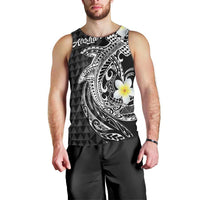 Aloha Hammerhead Shark Men Tank Top Black Hawaiian Kakau Tribal Tattoo