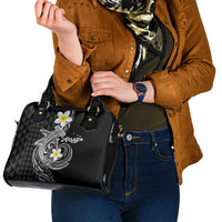 Aloha Hammerhead Shark Shoulder Handbag Black Hawaiian Kakau Tribal Tattoo