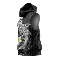 Aloha Hammerhead Shark Sleeveless Hoodie Black Hawaiian Kakau Tribal Tattoo - Polynesian Pride