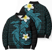 Aloha Hammerhead Shark Bomber Puffer Jacket Calypso Hawaiian Kakau Tribal Tattoo - Polynesian Pride