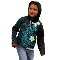 Aloha Hammerhead Shark Kid Hoodie Calypso Hawaiian Kakau Tribal Tattoo
