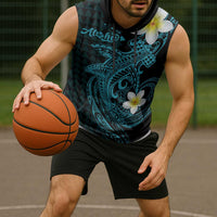 Aloha Hammerhead Shark Sleeveless Hoodie Calypso Hawaiian Kakau Tribal Tattoo - Polynesian Pride