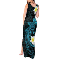 Aloha Hammerhead Shark Tank Maxi Dress Calypso Hawaiian Kakau Tribal Tattoo