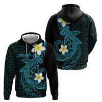 Aloha Hammerhead Shark Zip Hoodie Calypso Hawaiian Kakau Tribal Tattoo