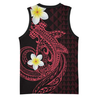 Aloha Hammerhead Shark Basketball Jersey Feverish Pink Hawaiian Kakau Tribal Tattoo - Polynesian Pride