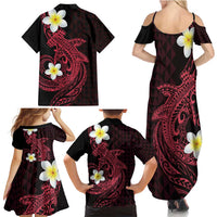 Aloha Hammerhead Shark Family Matching Summer Maxi Dress and Hawaiian Shirt Feverish Pink Hawaiian Kakau Tribal Tattoo