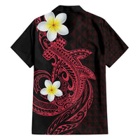 Aloha Hammerhead Shark Family Matching Summer Maxi Dress and Hawaiian Shirt Feverish Pink Hawaiian Kakau Tribal Tattoo