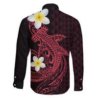 Aloha Hammerhead Shark Family Matching Summer Maxi Dress and Hawaiian Shirt Feverish Pink Hawaiian Kakau Tribal Tattoo