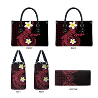 Aloha Hammerhead Shark Leather Bag Feverish Pink Hawaiian Kakau Tribal Tattoo - Polynesian Pride