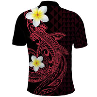 Aloha Hammerhead Shark Polo Shirt Feverish Pink Hawaiian Kakau Tribal Tattoo
